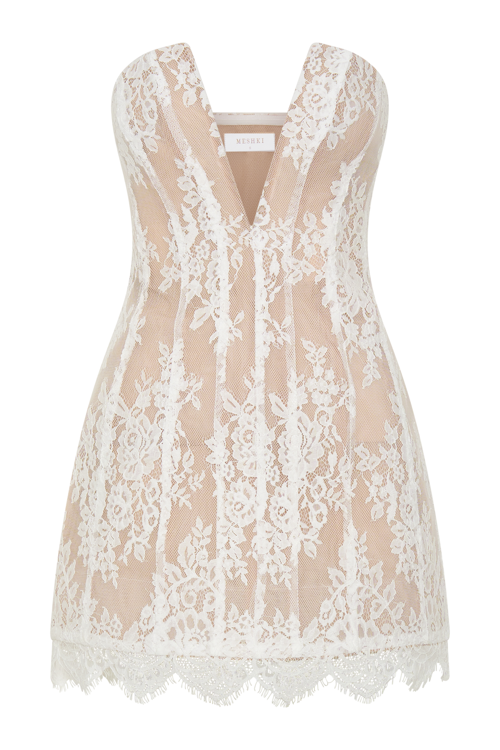 Lace Corset Mini Dress - Ivory