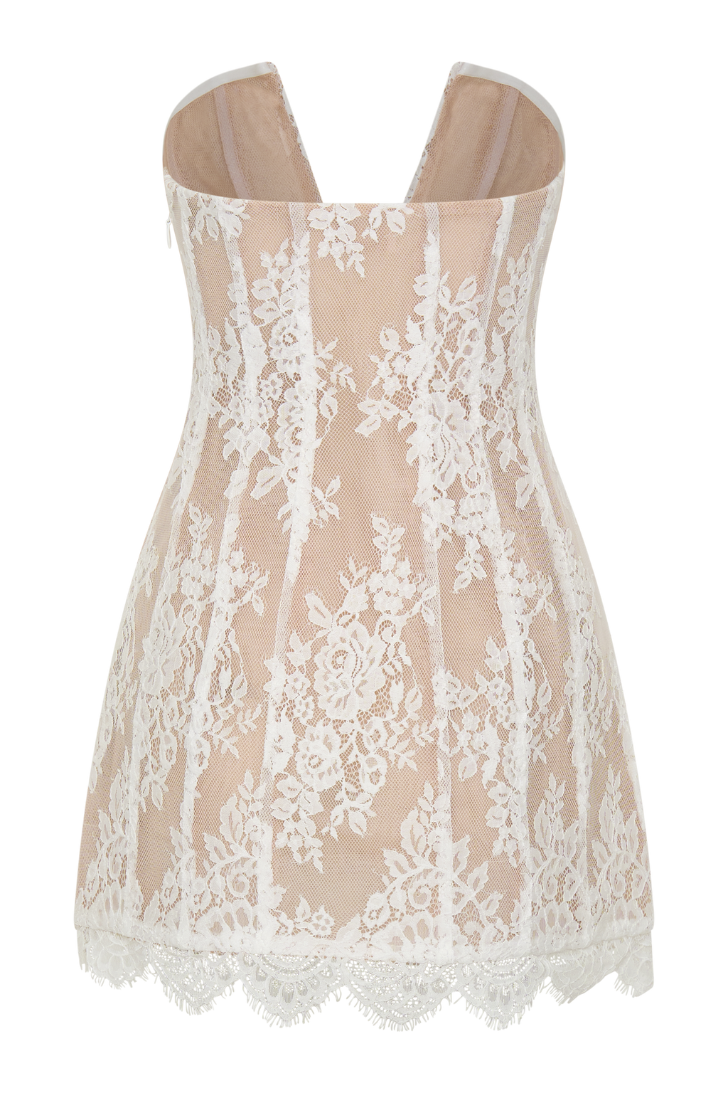 Lace Corset Mini Dress - Ivory
