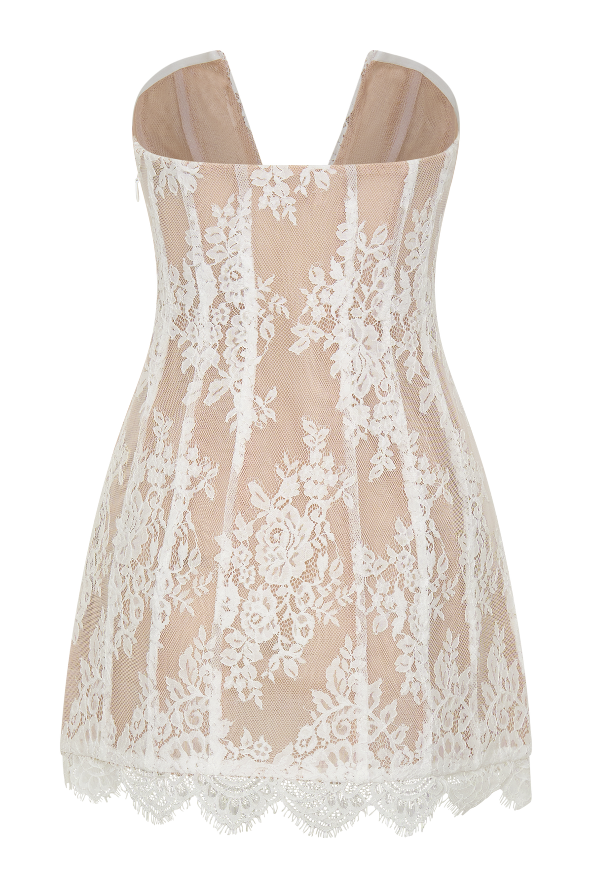 Lace Corset Mini Dress - Ivory