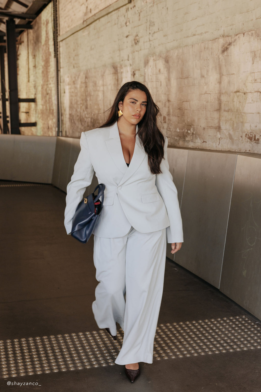 Cinched Suiting Blazer - Light Sage