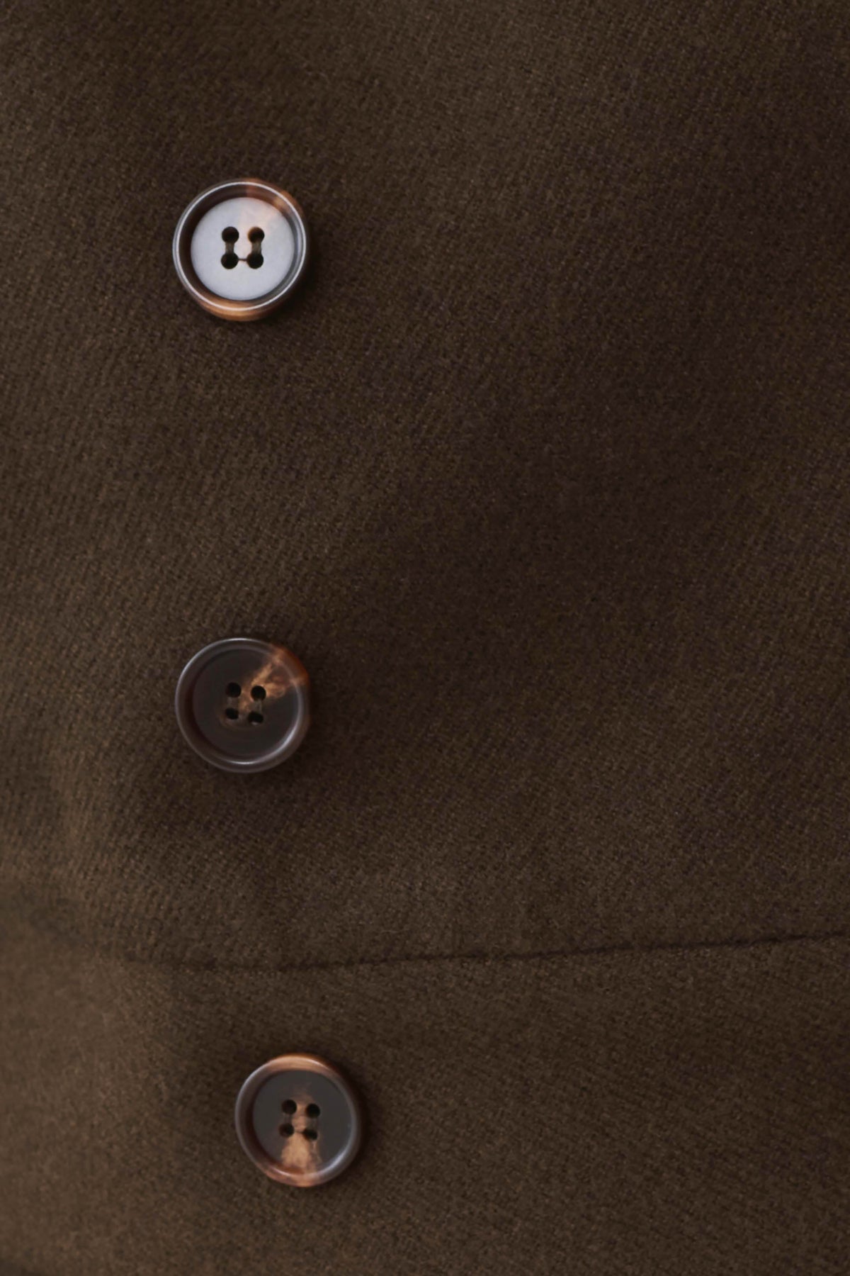 Wool Blend Cropped Jacket - Chocolate