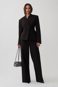 Suiting Straight Leg Pants - Black