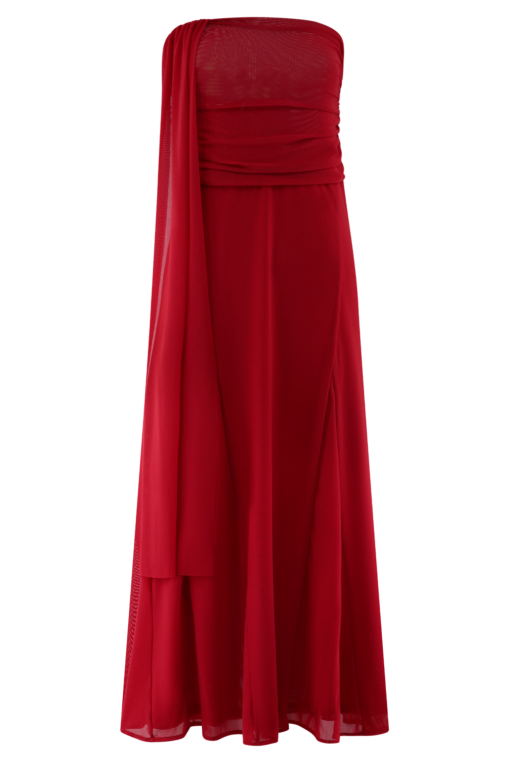 Mesh Maxi Skirt - Ruby