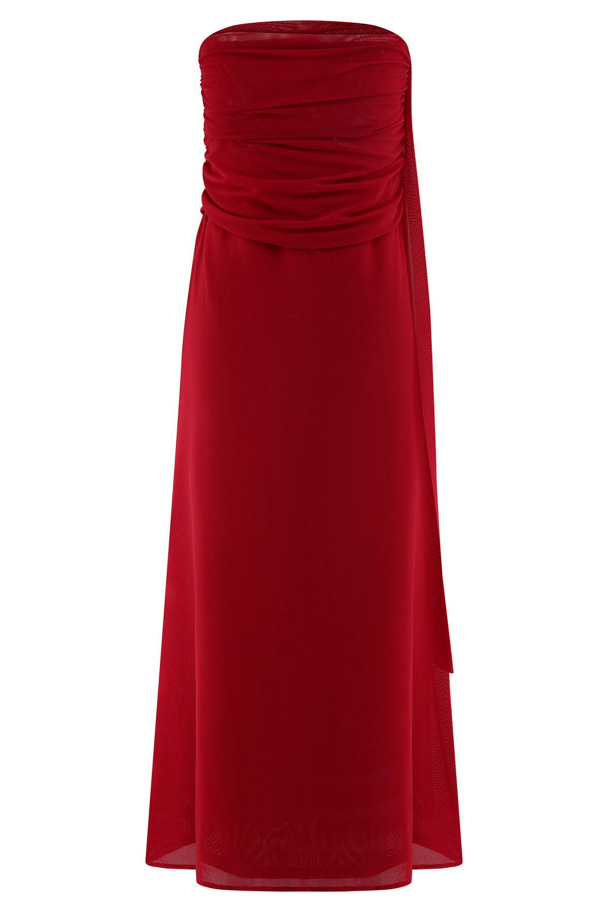 Mesh Maxi Skirt - Ruby