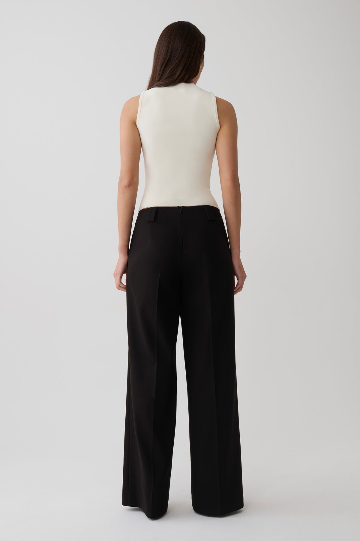 Suiting Straight Leg Pants - Black