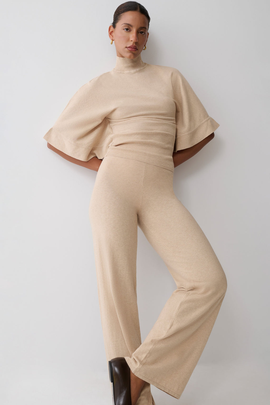 Knit Pants - Oat Marle