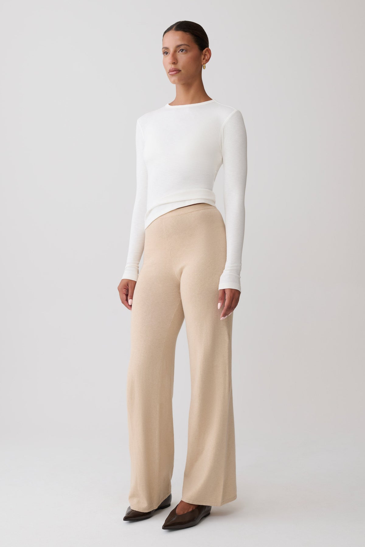 Knit Pants - Oat Marle