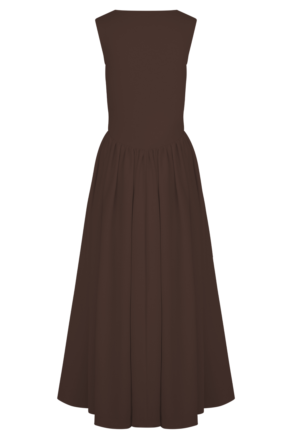 Scuba Jersey Midi Dress - Cacao Brown