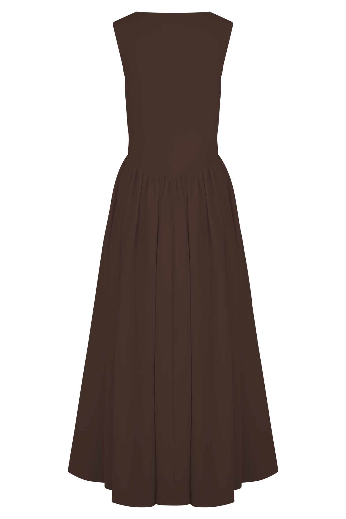 Scuba Jersey Midi Dress - Cacao Brown