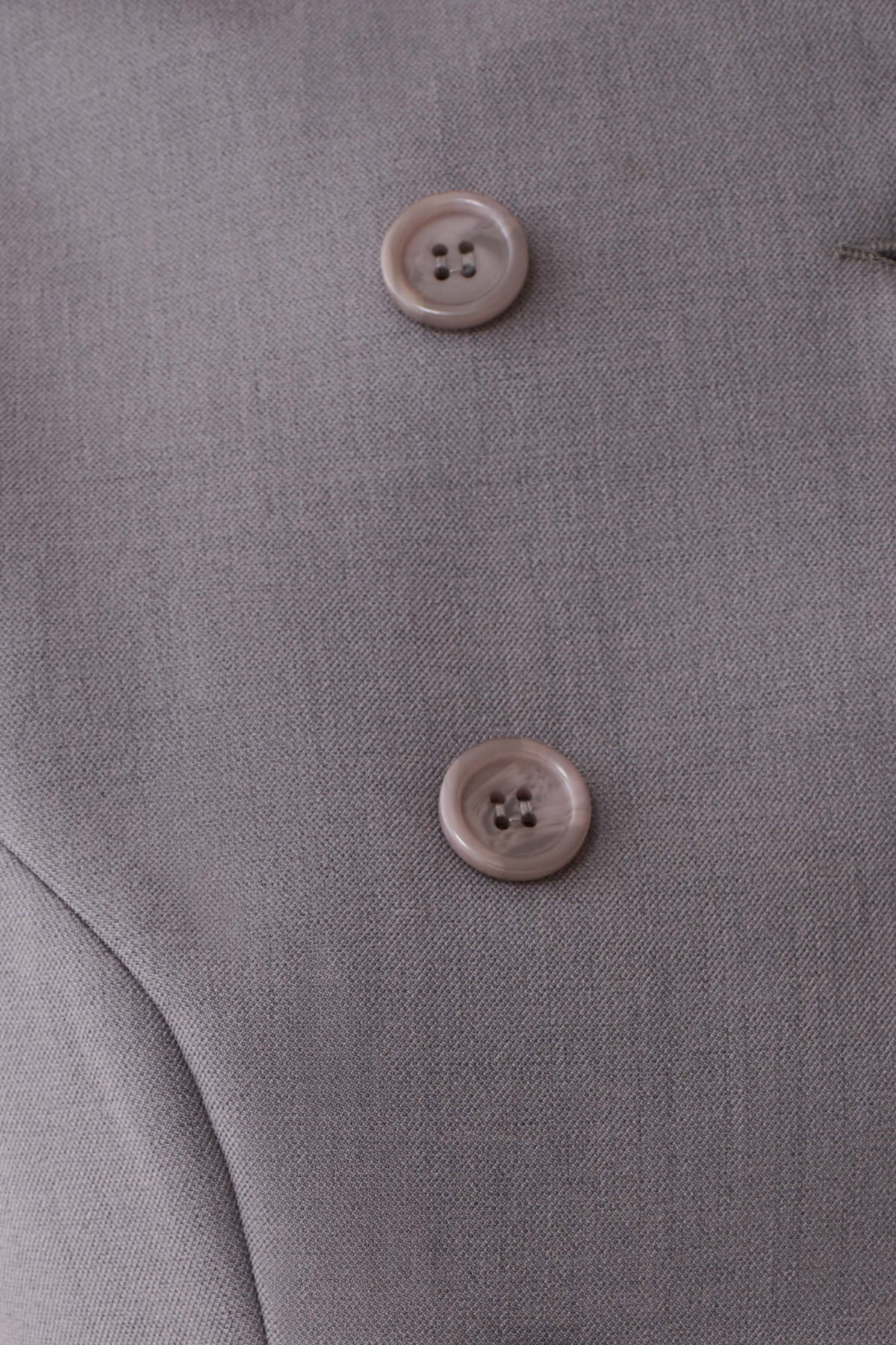 Double Breasted Vest - Light Grey Marle